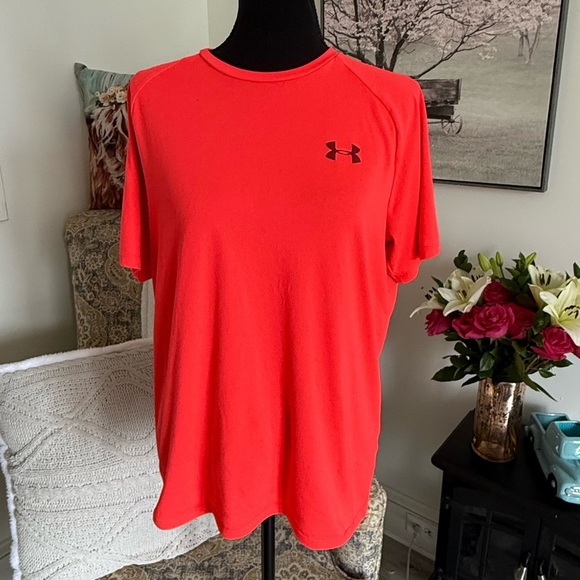 Under Armour Orange Short Sleeve Tee Athletic Blend - Picture 1 of 5